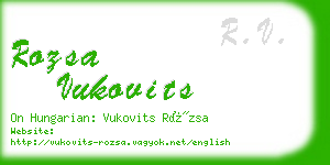 rozsa vukovits business card
